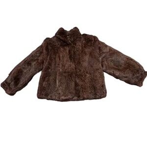 Rabbit Fur Coat, Genuine Fur, Women’s Medium Made in Hong Kong